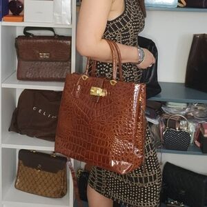 Exotic Vintage fontanelli by RECO'S Codrillon Made in Italy Crocodile 🐊